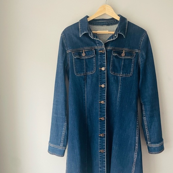 Cello Dresses & Skirts - Cello Denim Long Sleeve Button-Up Dress